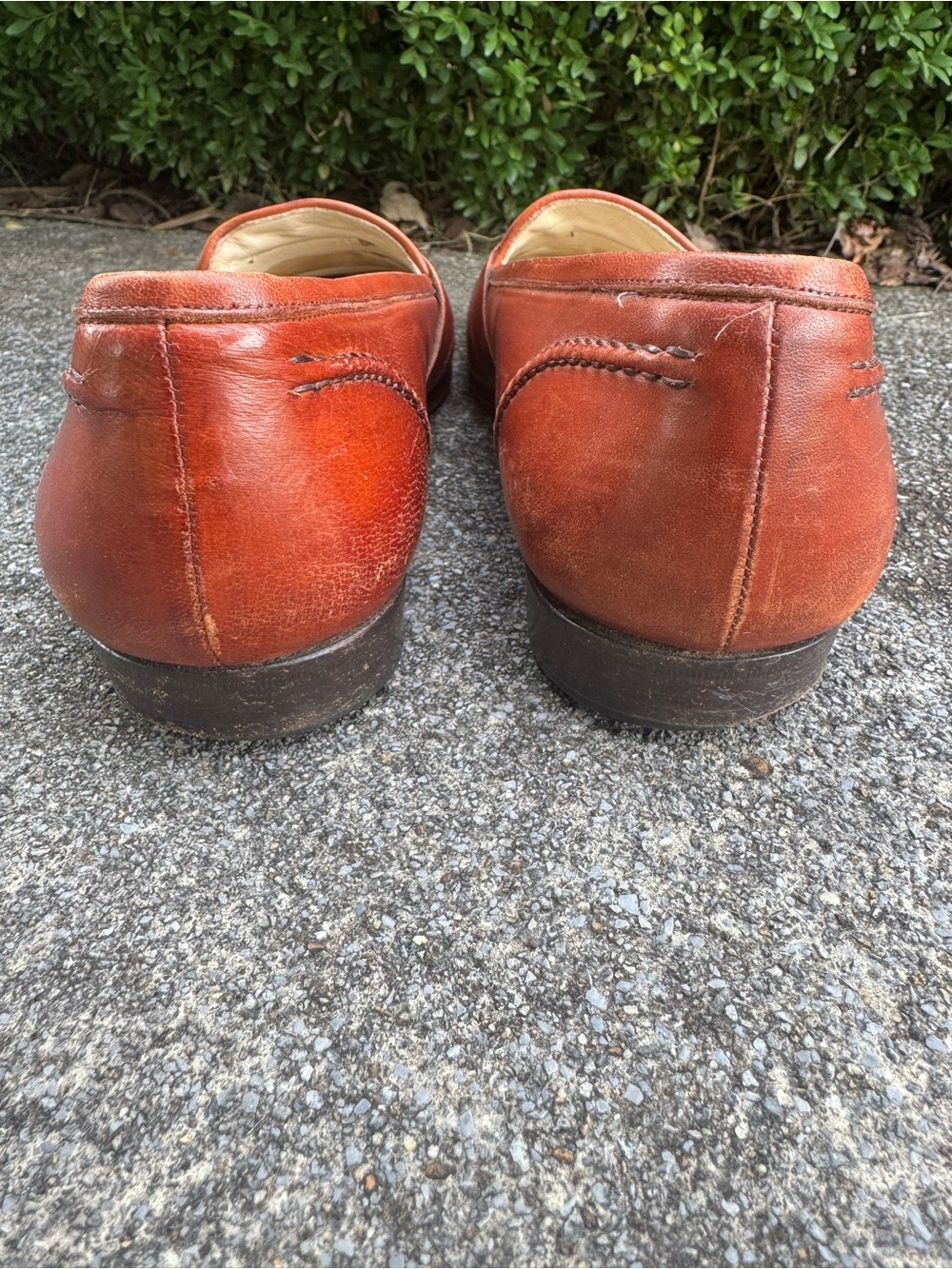 Bragano by Cole Haan Cognac Tan Italian Leather Penny Loafers 9.5M Style 2659 - Picture 6 of 16